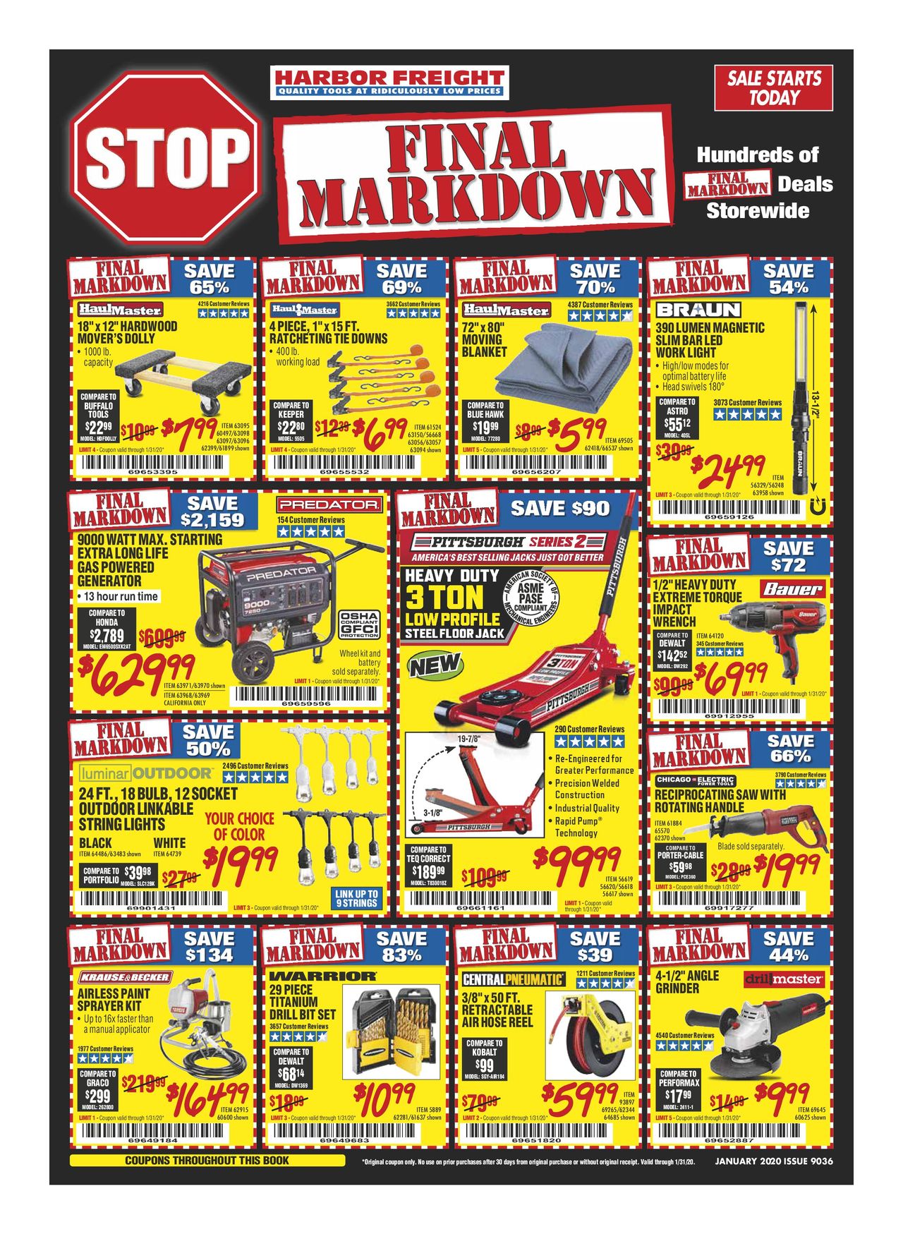 Harbor Freight Tools - Monthly Special - 01/01/20 | us ...